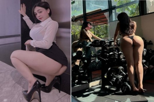 Gymer cặp mông to nhún nhịp nào đã nhịp đó
